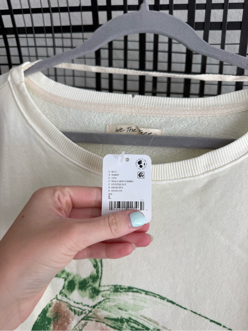 Free people We The Free Graphic Camden Pullover mallard duck - Picture 5 of 5